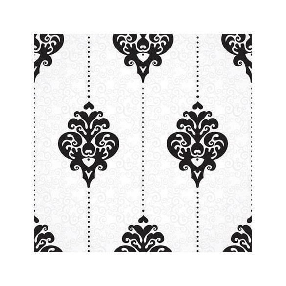 Papel de Parede Adesivo Vintage branco e preto 285434315