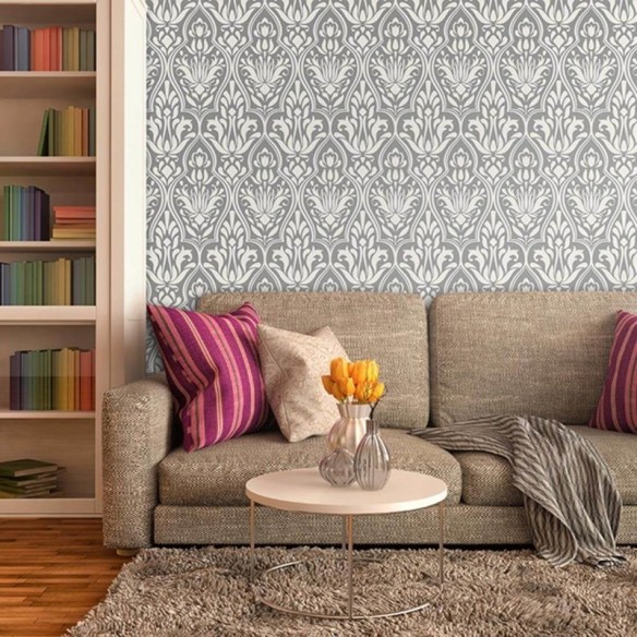 Papel de Parede Adesivo Vintage Cinza 126376694
