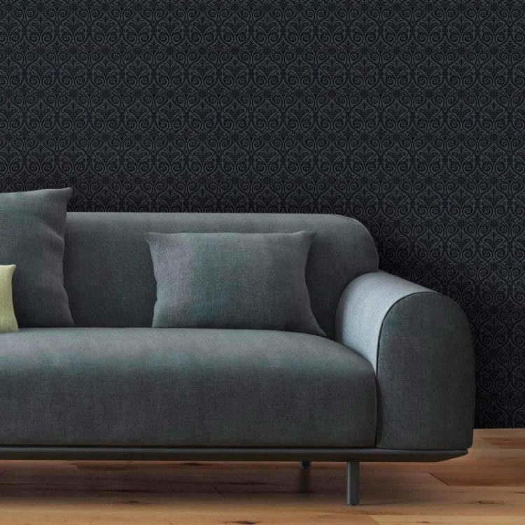 Papel de Parede Adesivo Vintage Cinza 2