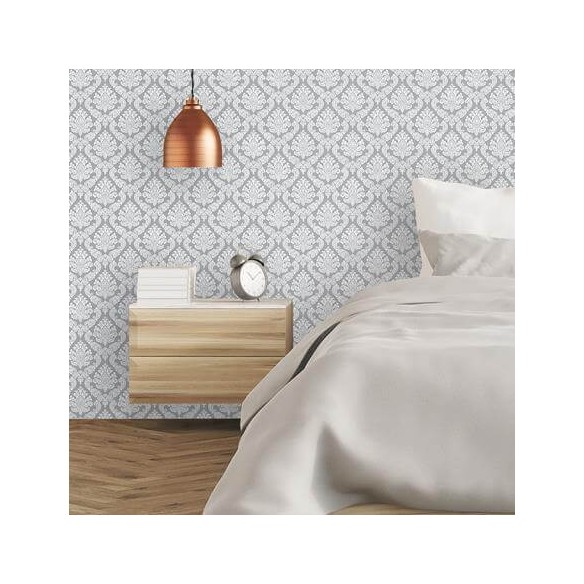 Papel de Parede Adesivo Vintage cinza 210197