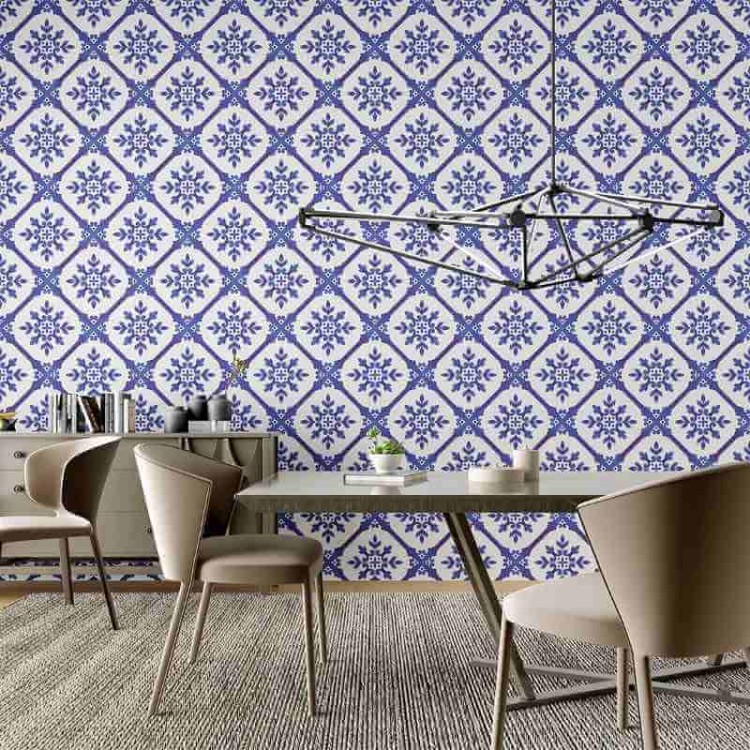 Papel de Parede Adesivo Vintage Floral N02084