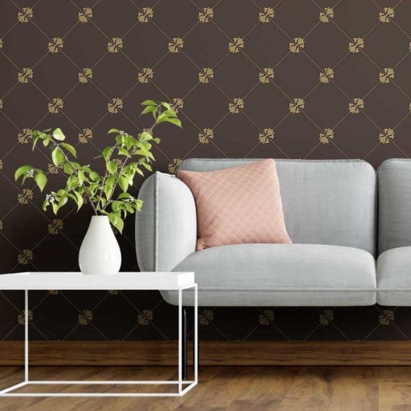 Papel de Parede Adesivo Vintage Geométrico Floral N05271