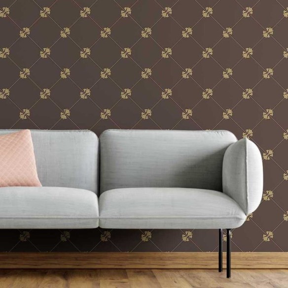 Papel de Parede Adesivo Vintage Geométrico Floral N05271