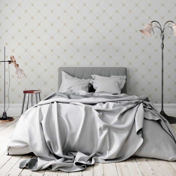 Papel de Parede Adesivo Vintage Geométrico Floral N05272