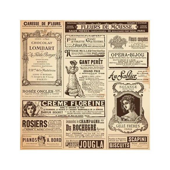 Papel de Parede Adesivo Vintage Jornal 54523