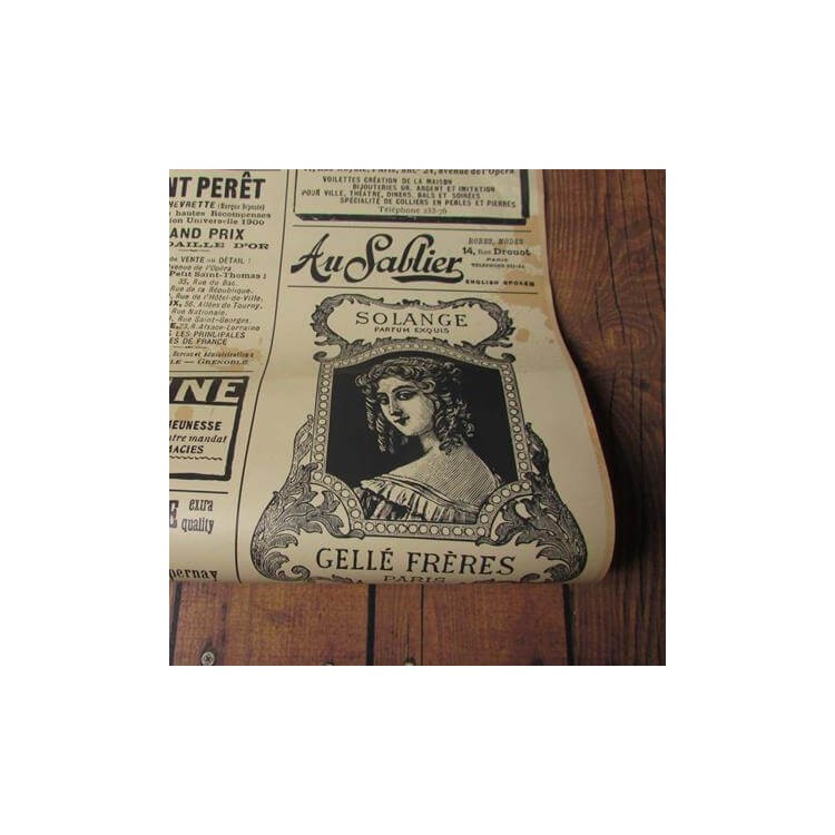 Papel de Parede Adesivo Vintage Jornal 54523