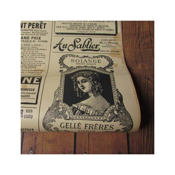 Papel de Parede Adesivo Vintage Jornal 54523
