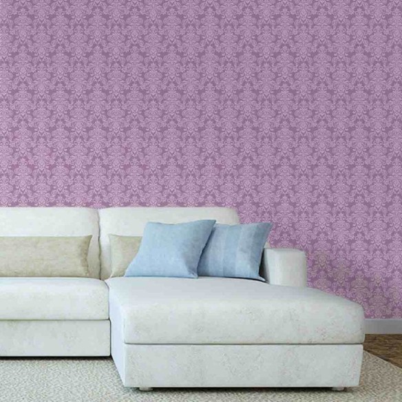 Papel de Parede Adesivo Vintage Lilás 138905234