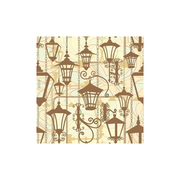 Papel de Parede Adesivo Vintage Luminária 1014
