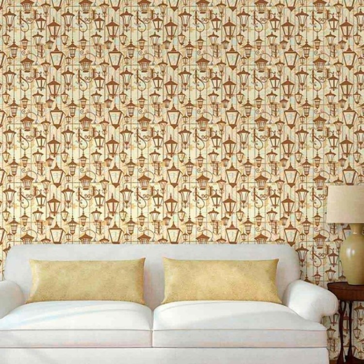 Papel de Parede Adesivo Vintage Luminária 1014