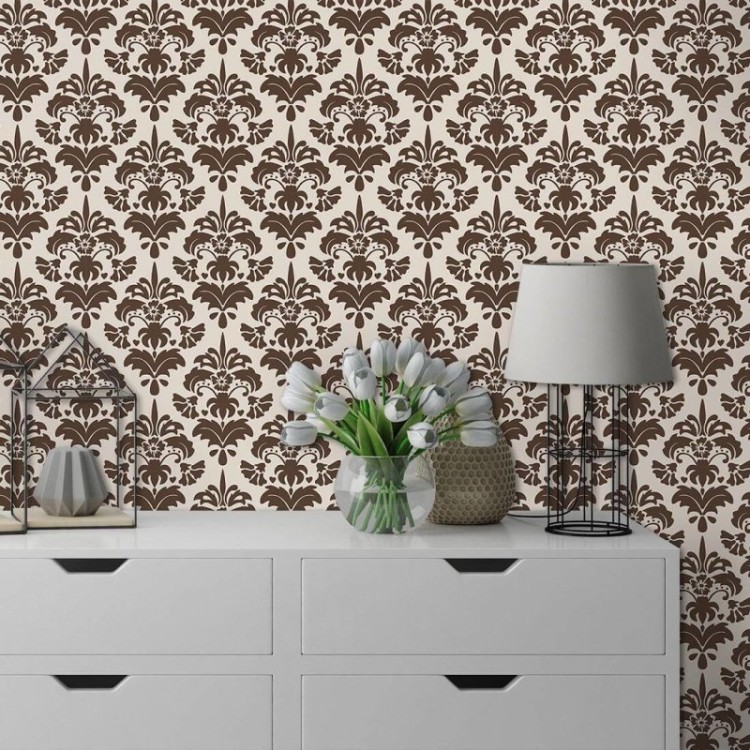 Papel de Parede Adesivo Vintage Marrom 102680915