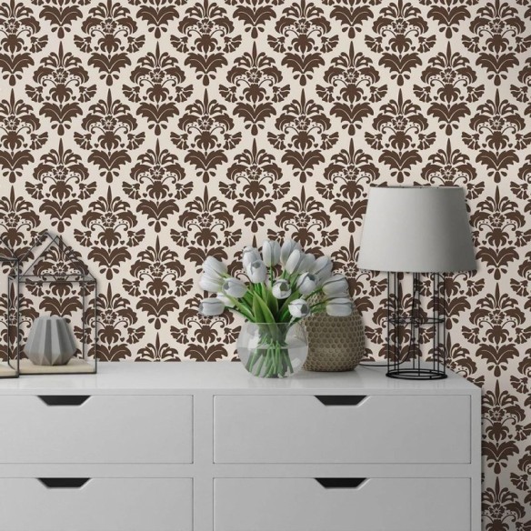 Papel de Parede Adesivo Vintage Marrom 102680915