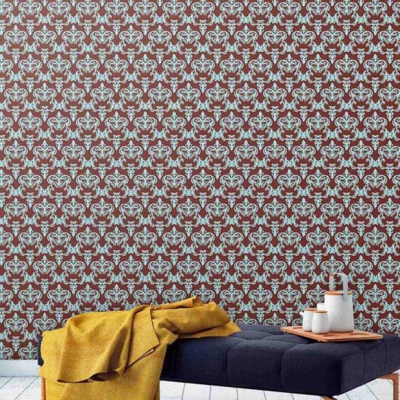 Papel de Parede Adesivo Vintage Marrom 109245452