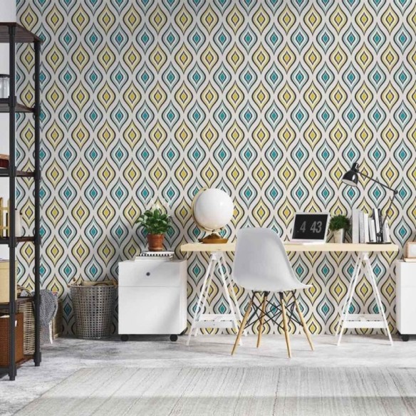 Papel de Parede Adesivo Vintage N02049