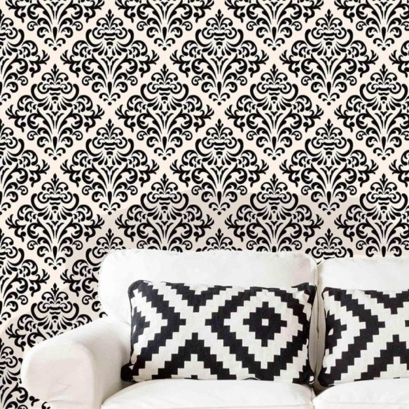 Papel de Parede Adesivo Vintage Preto 124026802
