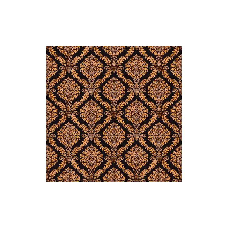 Papel de Parede Adesivo Vintage Preto e Dourado...