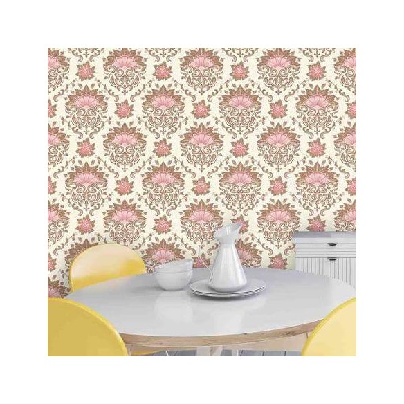 Papel de Parede Adesivo Vintage Rosa 138510062