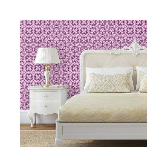 Papel de Parede Adesivo Vintage Roxo 27