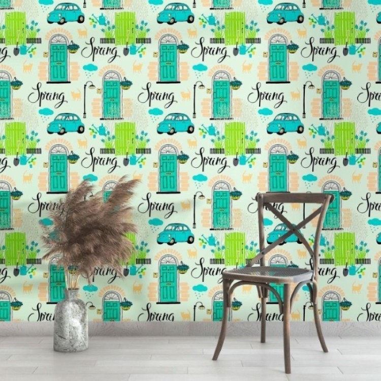 Papel de Parede Adesivo Vintage Spring N013097