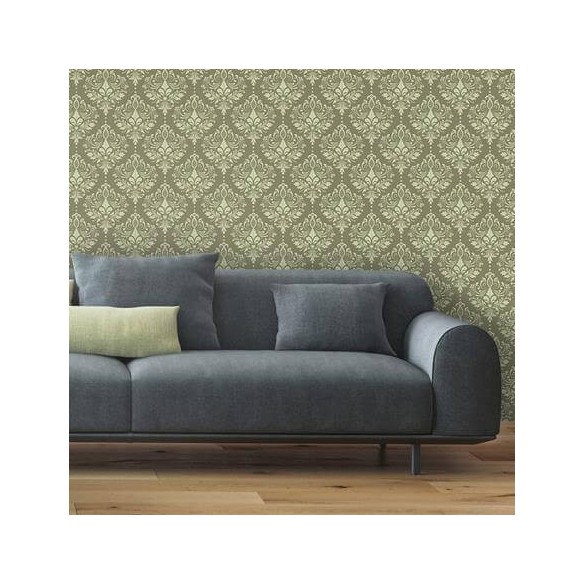 Papel de Parede Adesivo Vintage Verde 126238757