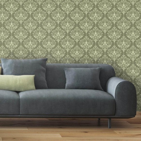 Papel de Parede Adesivo Vintage Verde 126238757