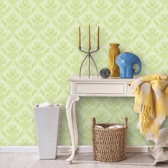 Papel de Parede Adesivo Vintage Verde 21