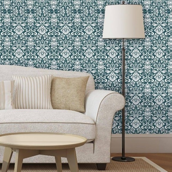 Papel de Parede Adesivo Vintage Verde 29524777