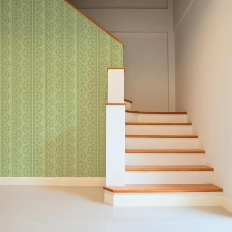 Papel de Parede Adesivo Vintage Verde 74726309