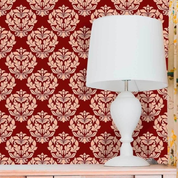 papel de parede Adesivo Vintage vermelho 213010594