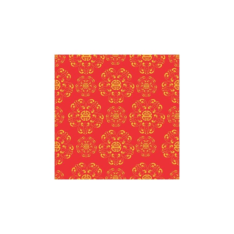 Papel de Parede Adesivo Vintage Vermelho e...