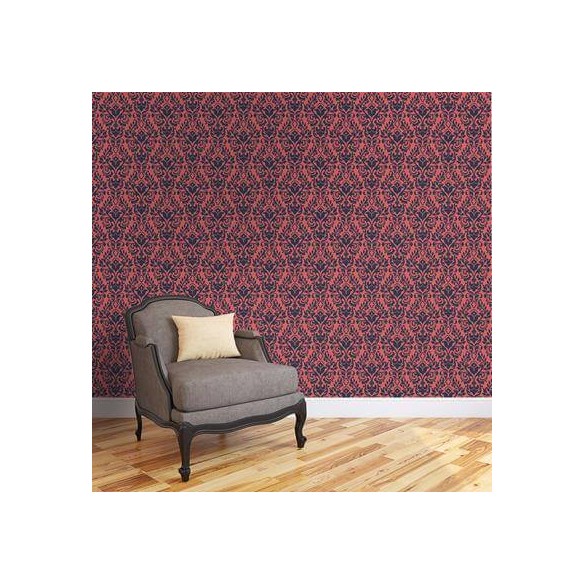 Papel de Parede Adesivo Vintage vermelho e azul 273457664