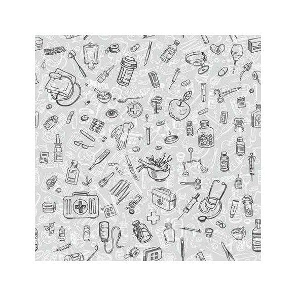 Papel de Parede Adesivo Acessórios Medicina 257809915