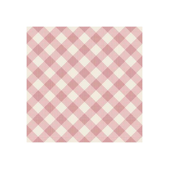 Papel de Parede Xadrez Rosé