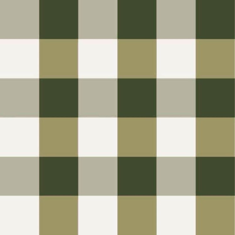 Papel de parede xadrez verde - Branco Casa