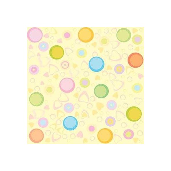 Papel de Parede Adesivo Amarelo Bolhas 628