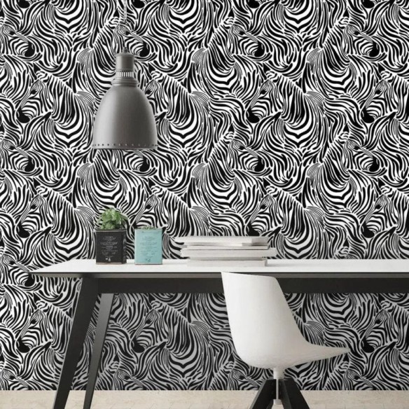 Papel de Parede Adesivo zebra 303308312