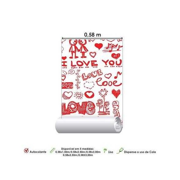 Papel de Parede Adesivo Amor 1379