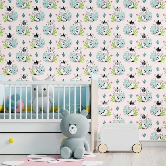 Papel de Parede Adesivo Zebra Infantil N09076