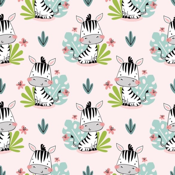 Papel de Parede Adesivo Zebra Infantil N09076