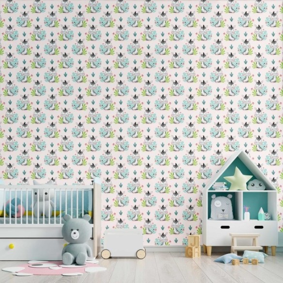 Papel de Parede Adesivo Zebra Infantil N09076