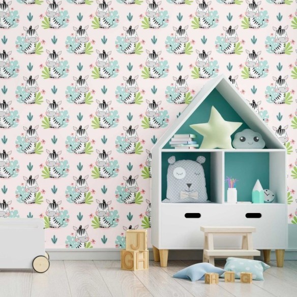 Papel de Parede Adesivo Zebra Infantil N09076