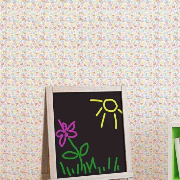 Papel de Parede Adesivo Zig Zag Colorido Jovem 25332