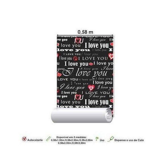 Papel de Parede Adesivo Amor 646