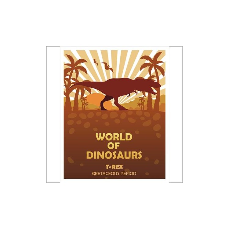 Poster Decorativo  Dinossauro Geek 07070