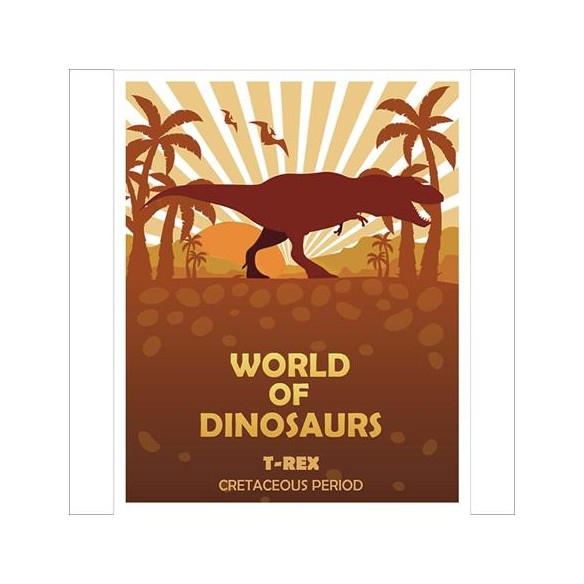 Poster Decorativo  Dinossauro Geek 07070