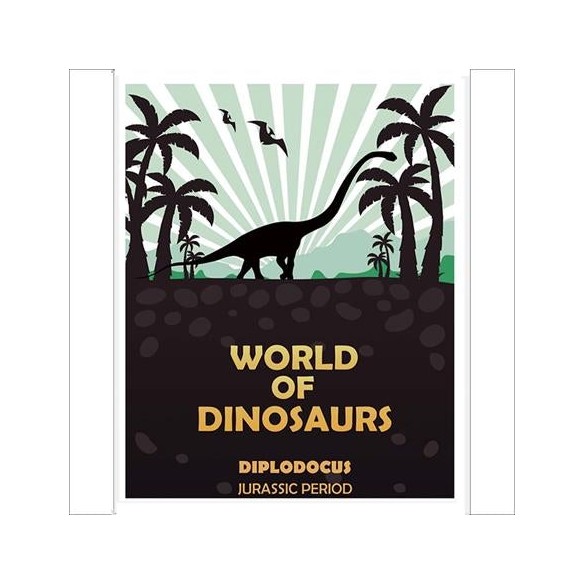 Poster Decorativo  Dinossauro Geek 1330