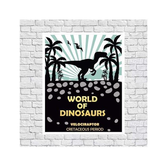 Poster Decorativo  Dinossauro Geek 5891