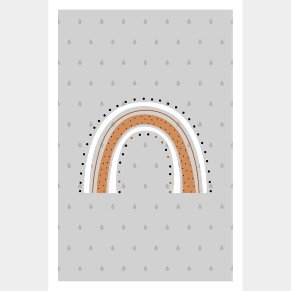 Poster Decorativo Abstrato Arco Íris Neutro N016091