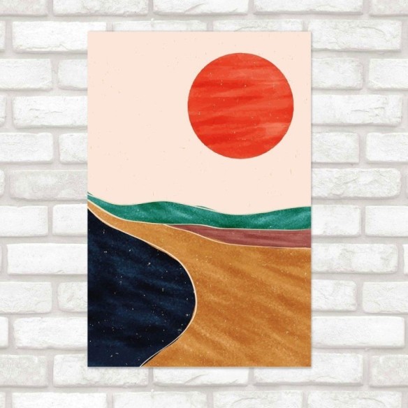 Poster Decorativo Abstrato Paisagem Deserto N015233