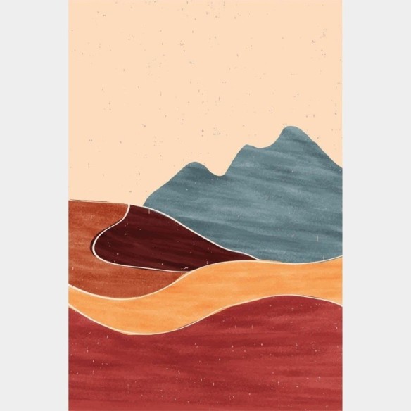 Poster Decorativo Abstrato Paisagem Deserto N015234